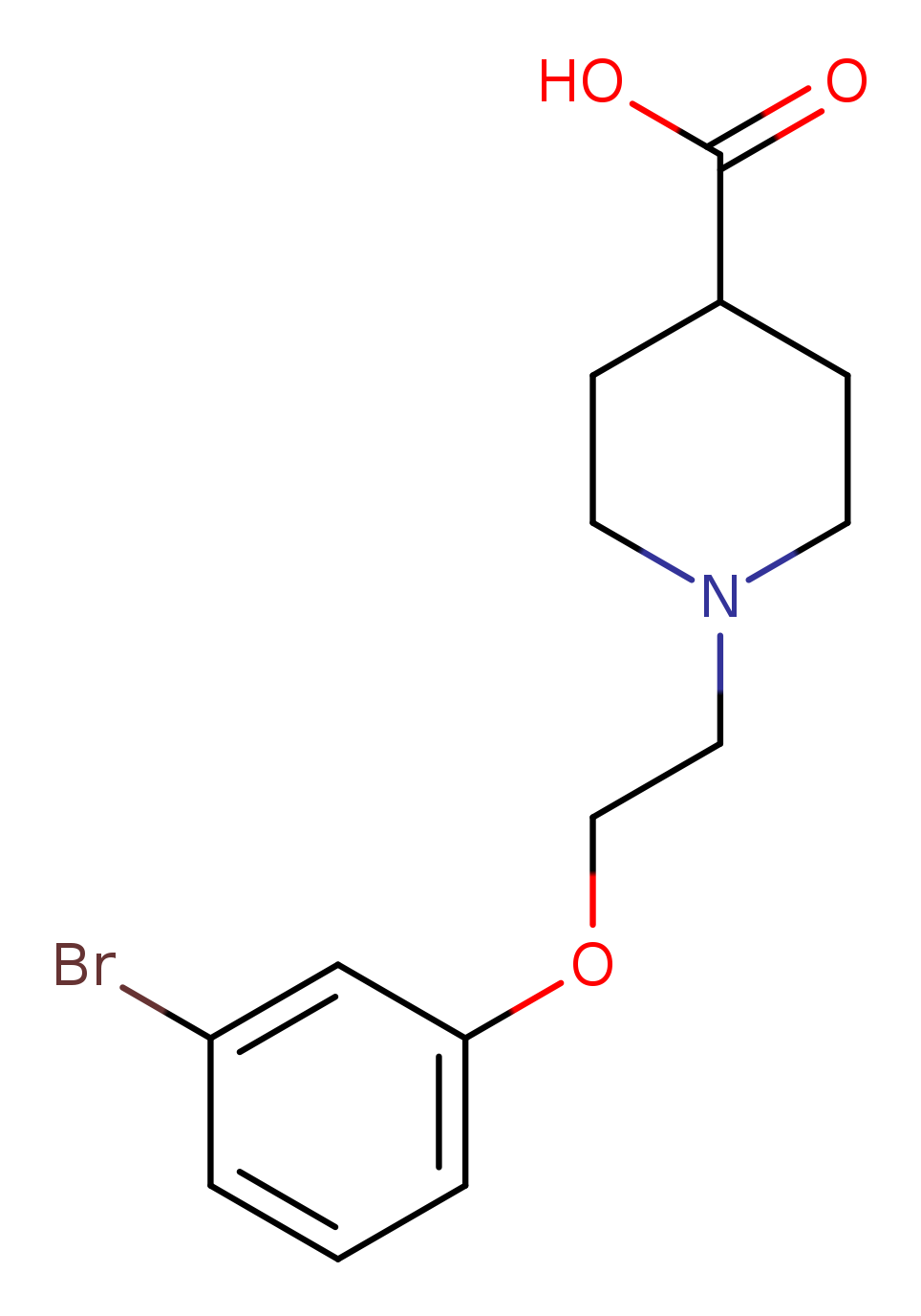 1-[2-(3-bromophenoxy)ethyl]piperidine-4-carboxylic acid