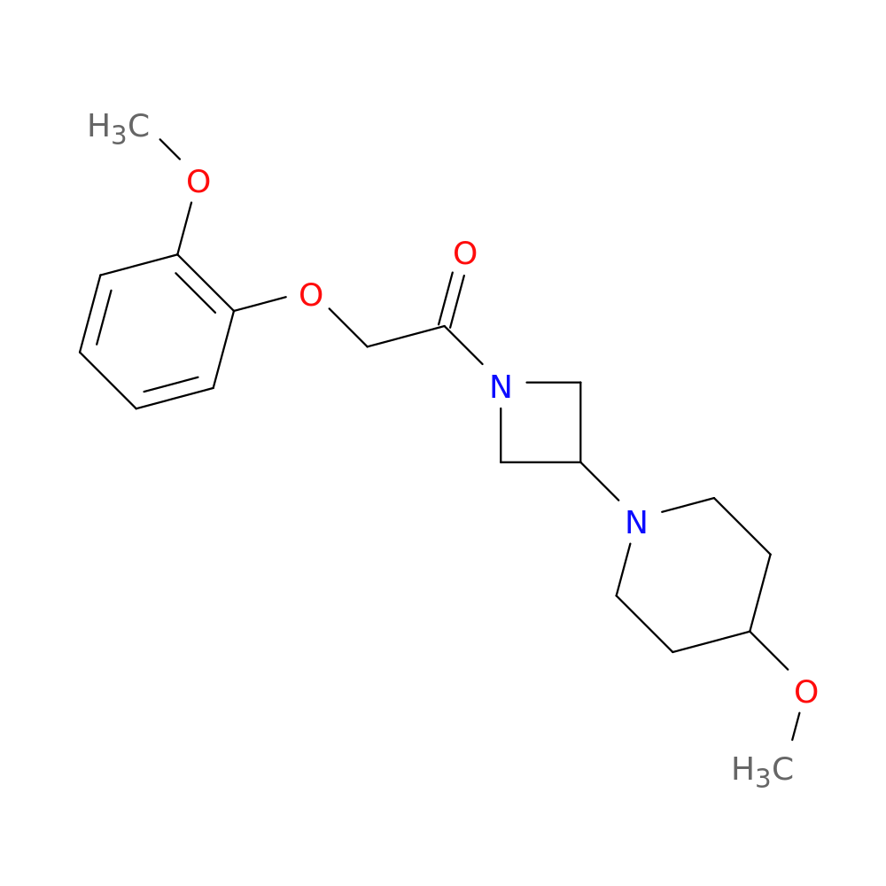 2-(2-methoxyphenoxy)-1-[3-(4-methoxypiperidin-1-yl)azetidin-1-yl]ethan-1-one