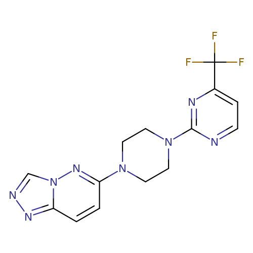 2-(4-{[1,2,4]triazolo[4,3-b]pyridazin-6-yl}piperazin-1-yl)-4-(trifluoromethyl)pyrimidine