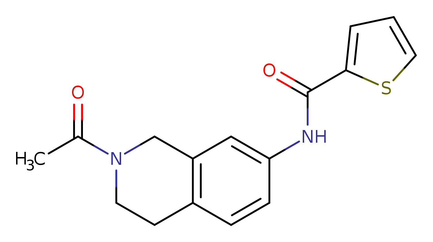 N-(2-acetyl-1,2,3,4-tetrahydroisoquinolin-7-yl)thiophene-2-carboxamide
