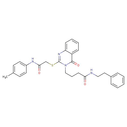 4-[2-({[(4-methylphenyl)carbamoyl]methyl}sulfanyl)-4-oxo-3,4-dihydroquinazolin-3-yl]-N-(2-phenylethyl)butanamide