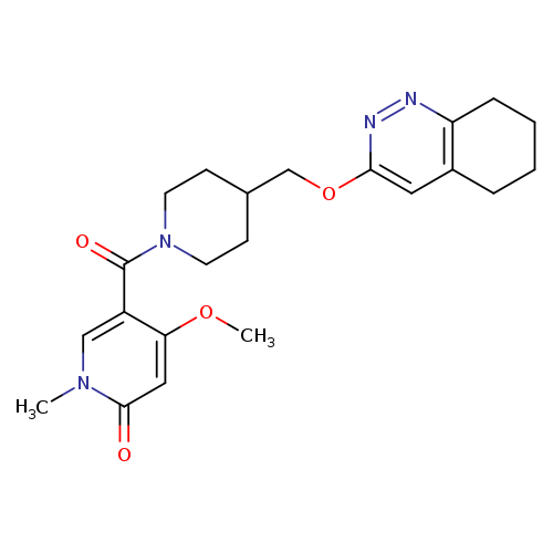 4-methoxy-1-methyl-5-{4-[(5,6,7,8-tetrahydrocinnolin-3-yloxy)methyl]piperidine-1-carbonyl}-1,2-dihydropyridin-2-one
