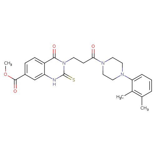 methyl 3-{3-[4-(2,3-dimethylphenyl)piperazin-1-yl]-3-oxopropyl}-4-oxo-2-sulfanylidene-1,2,3,4-tetrahydroquinazoline-7-carboxylate
