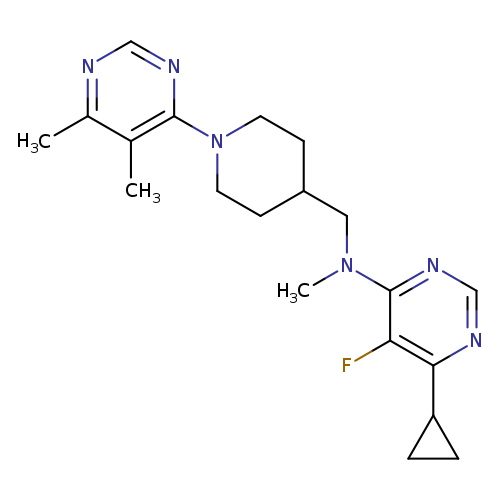 6-cyclopropyl-N-{[1-(5,6-dimethylpyrimidin-4-yl)piperidin-4-yl]methyl}-5-fluoro-N-methylpyrimidin-4-amine