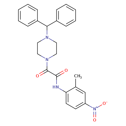 2-[4-(diphenylmethyl)piperazin-1-yl]-N-(2-methyl-4-nitrophenyl)-2-oxoacetamide