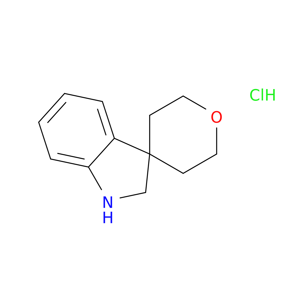 1,2-dihydrospiro[indole-3,4'-oxane] hydrochloride