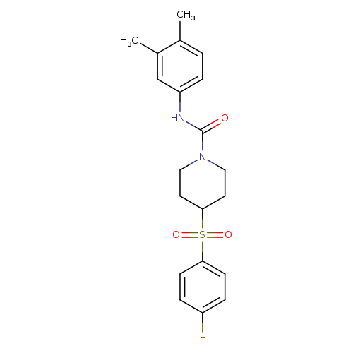 N-(3,4-dimethylphenyl)-4-(4-fluorobenzenesulfonyl)piperidine-1-carboxamide