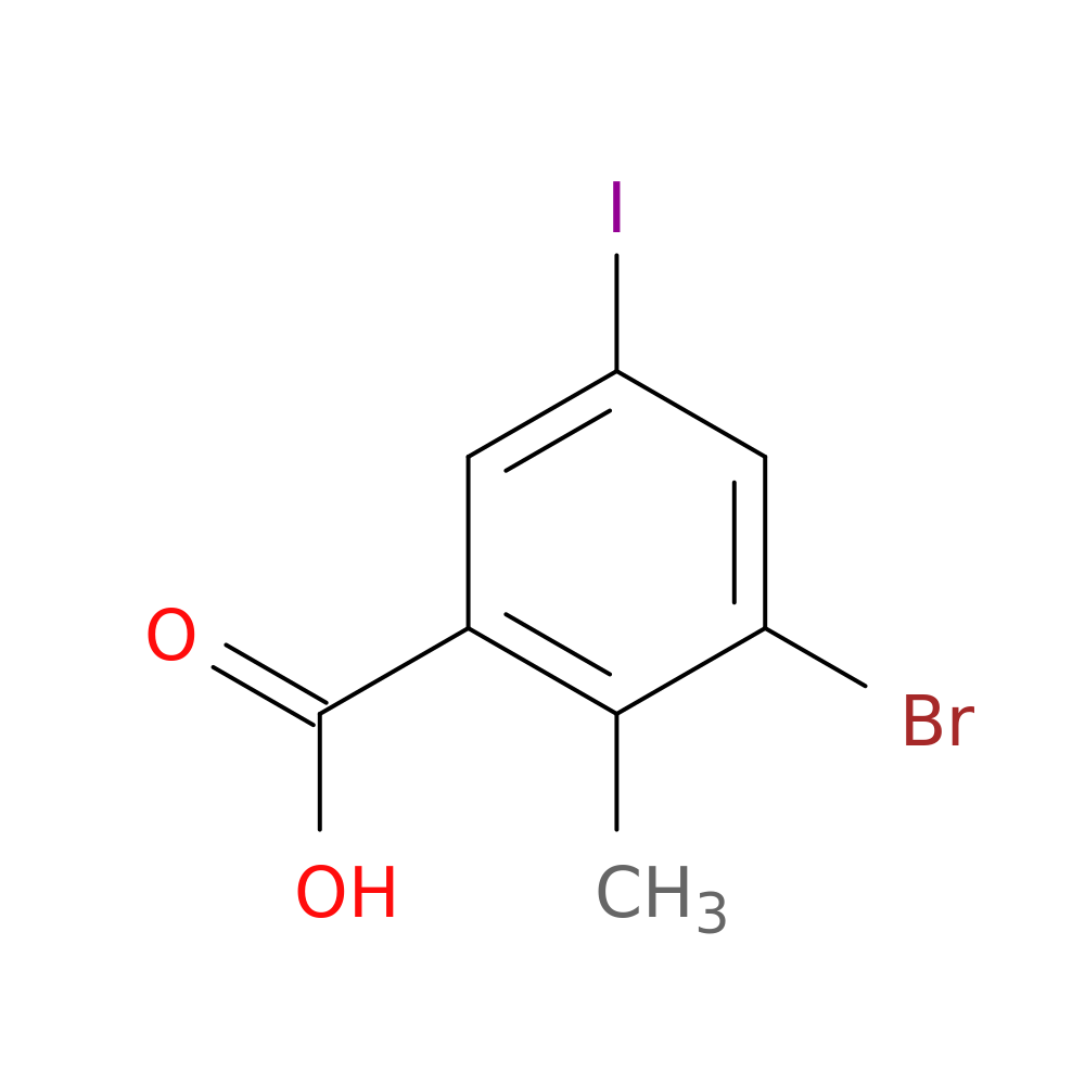 Benzoic acid, 3-bromo-5-iodo-2-methyl-