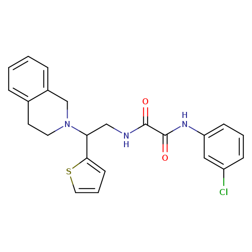 N'-(3-chlorophenyl)-N-[2-(1,2,3,4-tetrahydroisoquinolin-2-yl)-2-(thiophen-2-yl)ethyl]ethanediamide
