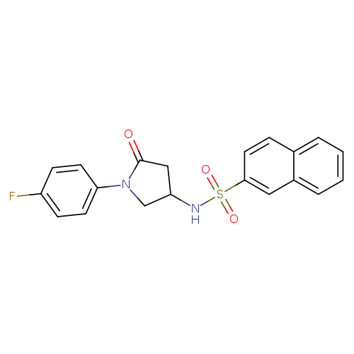 N-[1-(4-fluorophenyl)-5-oxopyrrolidin-3-yl]naphthalene-2-sulfonamide