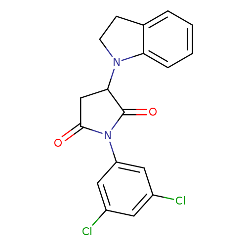 1-(3,5-dichlorophenyl)-3-(2,3-dihydro-1H-indol-1-yl)-2,5-pyrrolidinedione