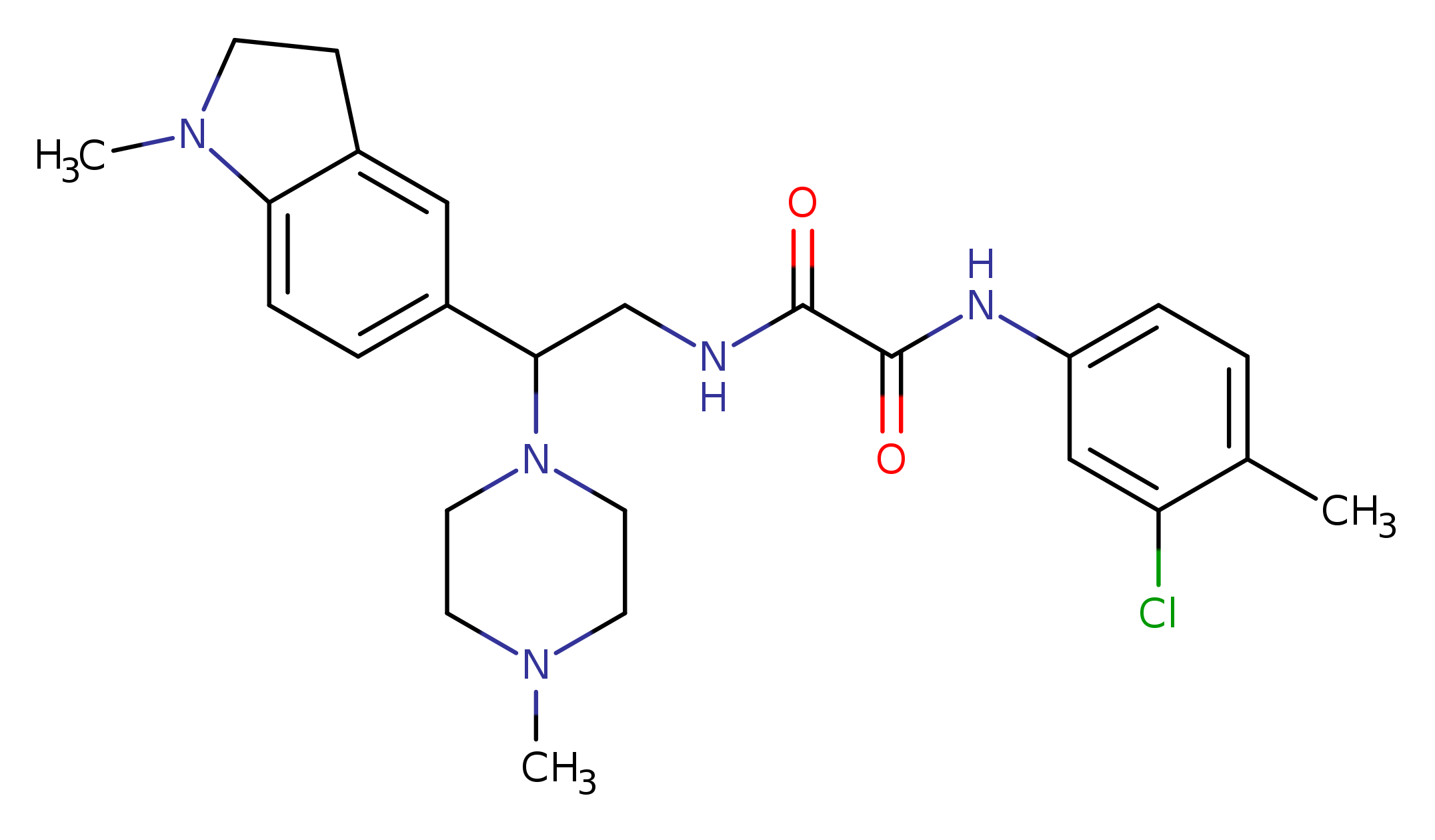 N'-(3-chloro-4-methylphenyl)-N-[2-(1-methyl-2,3-dihydro-1H-indol-5-yl)-2-(4-methylpiperazin-1-yl)ethyl]ethanediamide