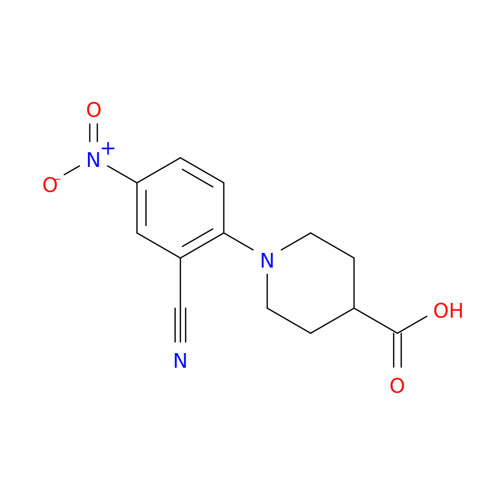 1-(2-cyano-4-nitrophenyl)piperidine-4-carboxylic acid