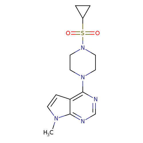 1-(cyclopropanesulfonyl)-4-{7-methyl-7H-pyrrolo[2,3-d]pyrimidin-4-yl}piperazine
