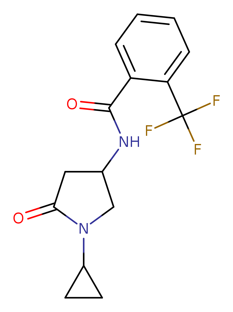 N-(1-cyclopropyl-5-oxopyrrolidin-3-yl)-2-(trifluoromethyl)benzamide
