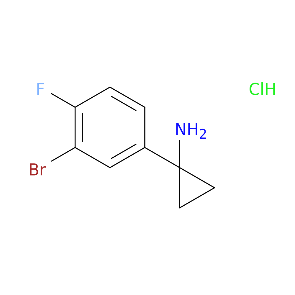 1-(3-bromo-4-fluorophenyl)cyclopropan-1-amine hydrochloride