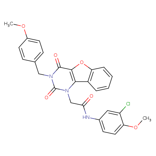N-(3-chloro-4-methoxyphenyl)-2-{5-[(4-methoxyphenyl)methyl]-4,6-dioxo-8-oxa-3,5-diazatricyclo[7.4.0.0^{2,7}]trideca-1(9),2(7),10,12-tetraen-3-yl}acetamide