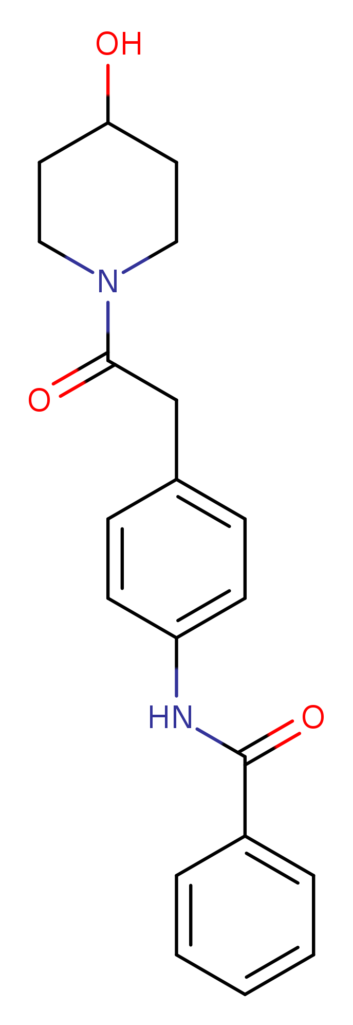N-{4-[2-(4-hydroxypiperidin-1-yl)-2-oxoethyl]phenyl}benzamide
