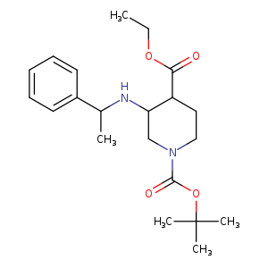 1,4-Piperidinedicarboxylic acid, 3-[(1-phenylethyl)amino]-, 1-(1,1-dimethylethyl) 4-ethyl ester
