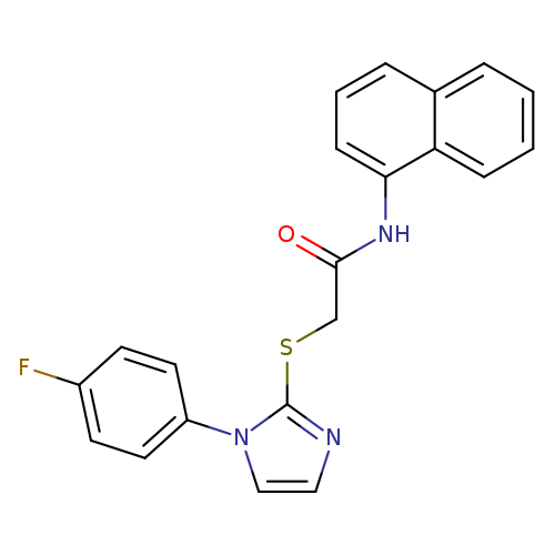 2-{[1-(4-fluorophenyl)-1H-imidazol-2-yl]sulfanyl}-N-(naphthalen-1-yl)acetamide