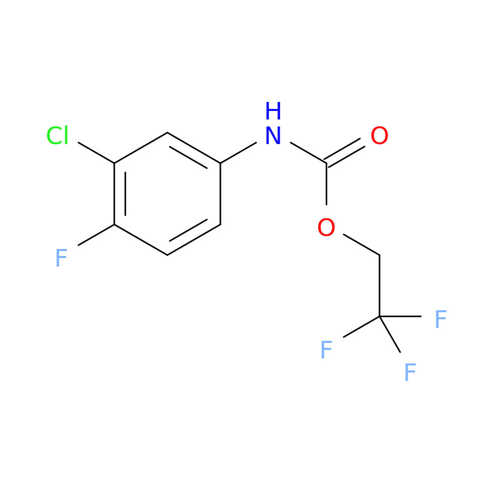 2,2,2-trifluoroethyl N-(3-chloro-4-fluorophenyl)carbamate