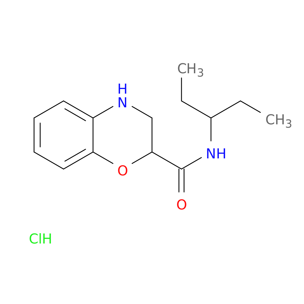 N-(pentan-3-yl)-3,4-dihydro-2H-1,4-benzoxazine-2-carboxamide hydrochloride