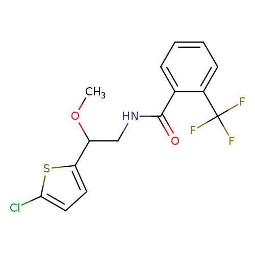 N-[2-(5-chlorothiophen-2-yl)-2-methoxyethyl]-2-(trifluoromethyl)benzamide