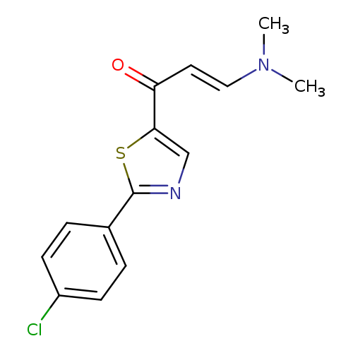 (2E)-1-[2-(4-chlorophenyl)-1,3-thiazol-5-yl]-3-(dimethylamino)prop-2-en-1-one
