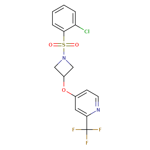 4-{[1-(2-chlorobenzenesulfonyl)azetidin-3-yl]oxy}-2-(trifluoromethyl)pyridine