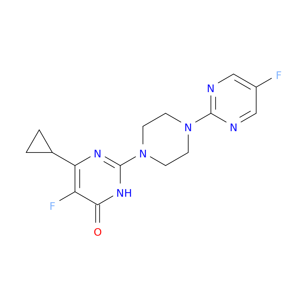 6-cyclopropyl-5-fluoro-2-[4-(5-fluoropyrimidin-2-yl)piperazin-1-yl]-3,4-dihydropyrimidin-4-one