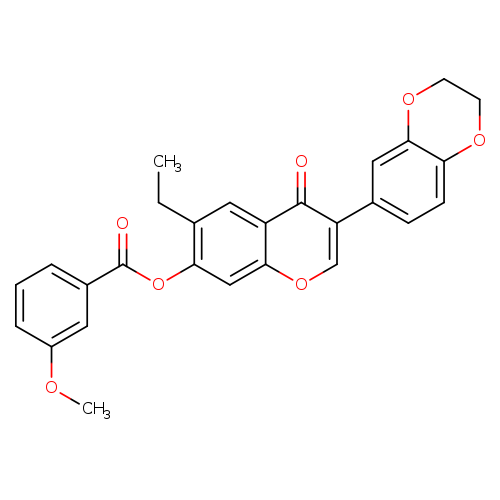 3-(2,3-dihydro-1,4-benzodioxin-6-yl)-6-ethyl-4-oxo-4H-chromen-7-yl 3-methoxybenzoate