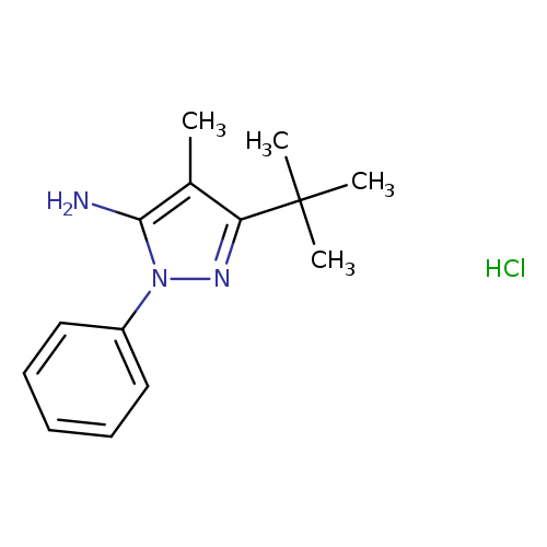 3-tert-butyl-4-methyl-1-phenyl-1H-pyrazol-5-amine hydrochloride