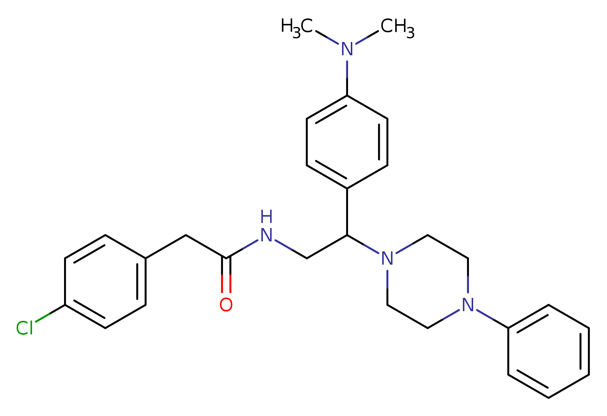 2-(4-chlorophenyl)-N-{2-[4-(dimethylamino)phenyl]-2-(4-phenylpiperazin-1-yl)ethyl}acetamide