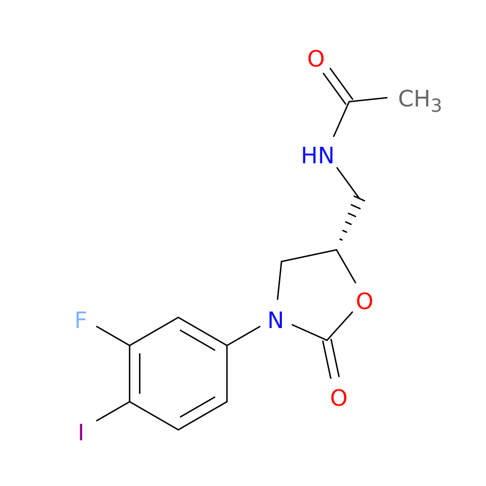 (S)-N-((3-(3-Fluoro-4-iodophenyl)-2-oxooxazolidin-5-yl)methyl)acetamide