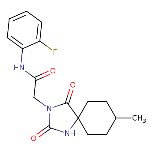 N-(2-fluorophenyl)-2-{8-methyl-2,4-dioxo-1,3-diazaspiro[4.5]decan-3-yl}acetamide