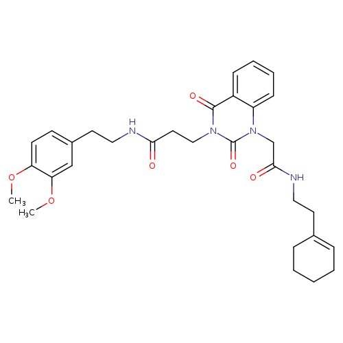 3-[1-({[2-(cyclohex-1-en-1-yl)ethyl]carbamoyl}methyl)-2,4-dioxo-1,2,3,4-tetrahydroquinazolin-3-yl]-N-[2-(3,4-dimethoxyphenyl)ethyl]propanamide