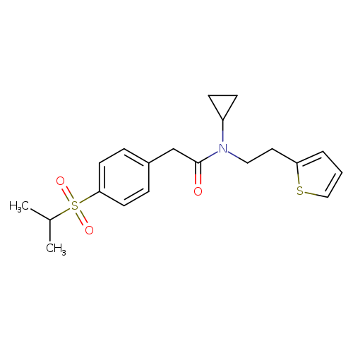 N-cyclopropyl-2-[4-(propane-2-sulfonyl)phenyl]-N-[2-(thiophen-2-yl)ethyl]acetamide