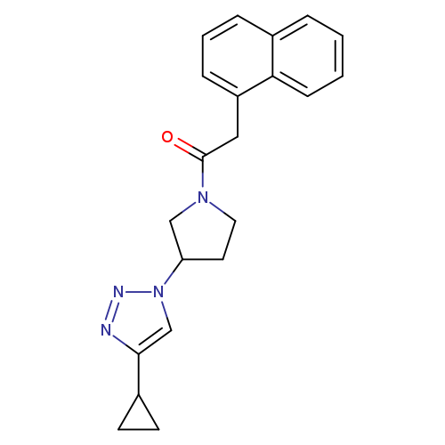 1-[3-(4-cyclopropyl-1H-1,2,3-triazol-1-yl)pyrrolidin-1-yl]-2-(naphthalen-1-yl)ethan-1-one