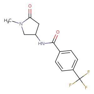 N-(1-methyl-5-oxopyrrolidin-3-yl)-4-(trifluoromethyl)benzamide