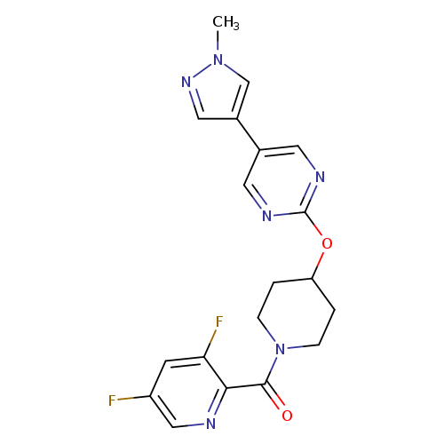 2-{[1-(3,5-difluoropyridine-2-carbonyl)piperidin-4-yl]oxy}-5-(1-methyl-1H-pyrazol-4-yl)pyrimidine