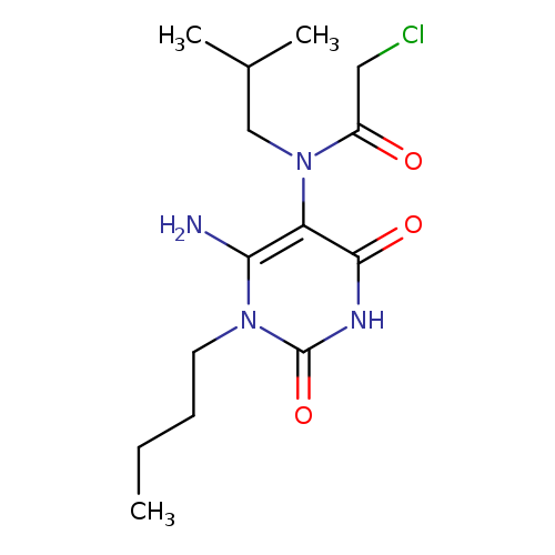 N-(6-amino-1-butyl-2,4-dioxo-1,2,3,4-tetrahydropyrimidin-5-yl)-2-chloro-N-(2-methylpropyl)acetamide