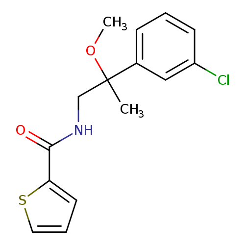 N-[2-(3-chlorophenyl)-2-methoxypropyl]thiophene-2-carboxamide