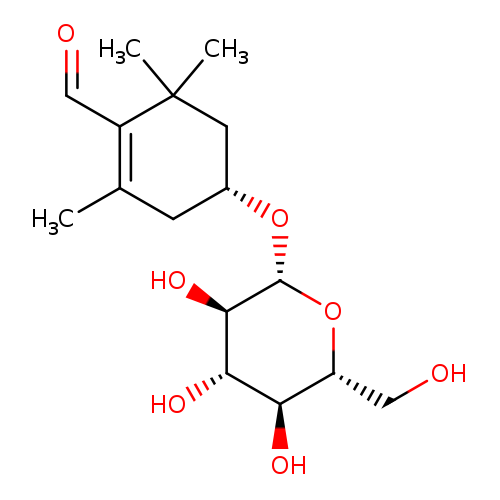 1-Cyclohexene-1-carboxaldehyde, 4-(β-D-glucopyranosyloxy)-2,6,6-trimethyl-, (4R)-