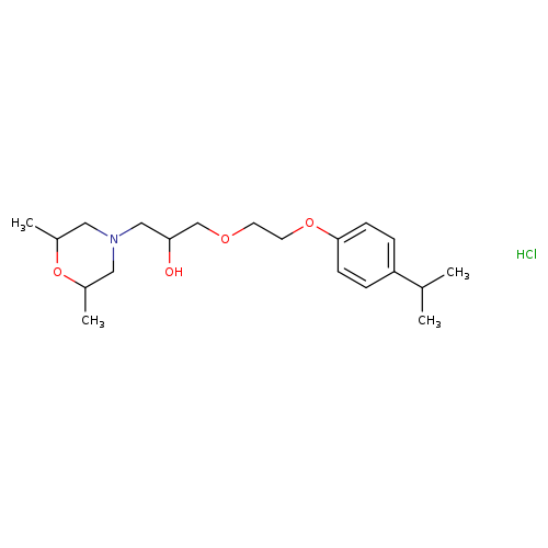 1-(2,6-dimethylmorpholin-4-yl)-3-{2-[4-(propan-2-yl)phenoxy]ethoxy}propan-2-ol hydrochloride