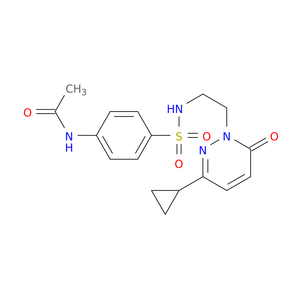 N-(4-{[2-(3-cyclopropyl-6-oxo-1,6-dihydropyridazin-1-yl)ethyl]sulfamoyl}phenyl)acetamide