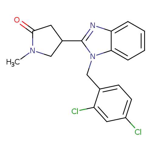 4-{1-[(2,4-dichlorophenyl)methyl]-1H-1,3-benzodiazol-2-yl}-1-methylpyrrolidin-2-one