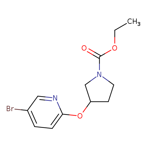 ethyl 3-[(5-bromopyridin-2-yl)oxy]pyrrolidine-1-carboxylate