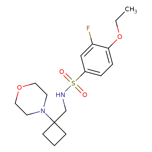4-ethoxy-3-fluoro-N-{[1-(morpholin-4-yl)cyclobutyl]methyl}benzene-1-sulfonamide