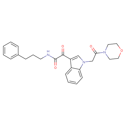 2-{1-[2-(morpholin-4-yl)-2-oxoethyl]-1H-indol-3-yl}-2-oxo-N-(3-phenylpropyl)acetamide
