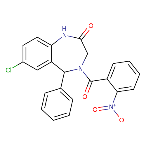 7-chloro-4-(2-nitrobenzoyl)-5-phenyl-2,3,4,5-tetrahydro-1H-1,4-benzodiazepin-2-one
